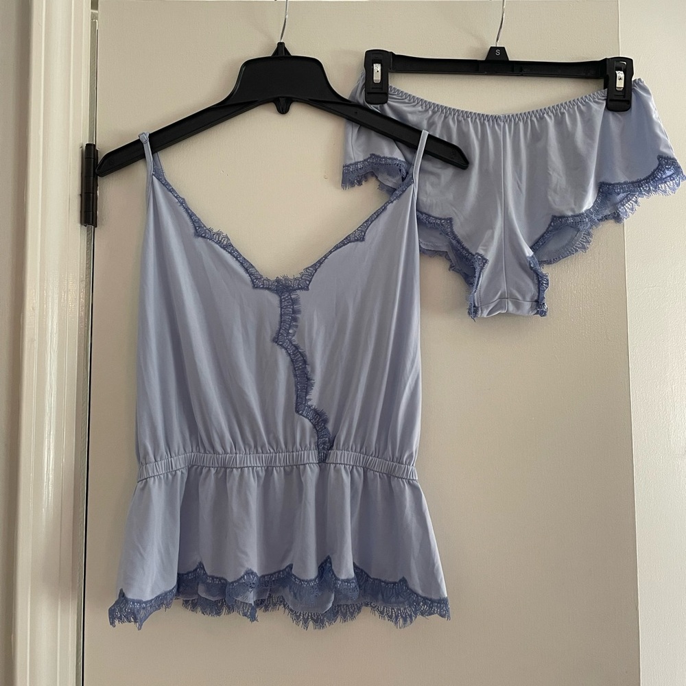 Adore me PJ/lingerie baby blue set